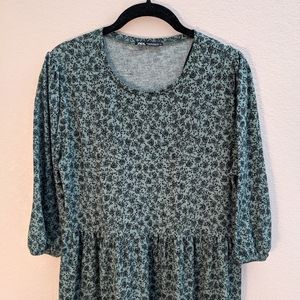 Zara midi dress, tiered, cottage